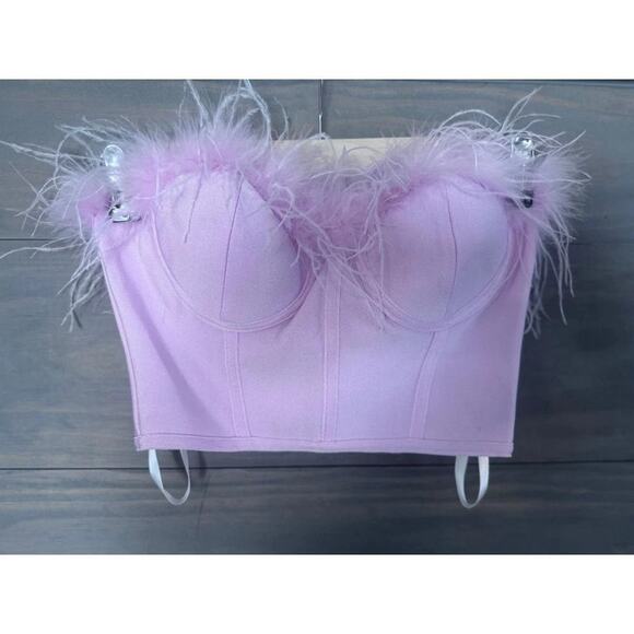 Superdown Ramona Bustier Top - L Blush - Picture 5 of 6